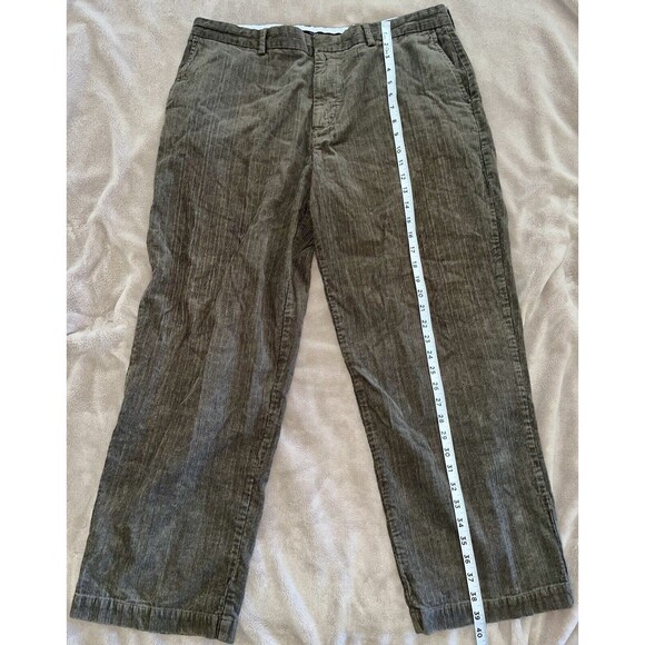 Van Heusen Men's Green Studio Flat Front Corduroy Pants Size 38x30 - Picture 1 of 4